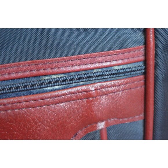 Vintage Samsonite Navy Red Crossbody Messenger Bag With Adjustable Strap Zippere - Picture 5 of 16